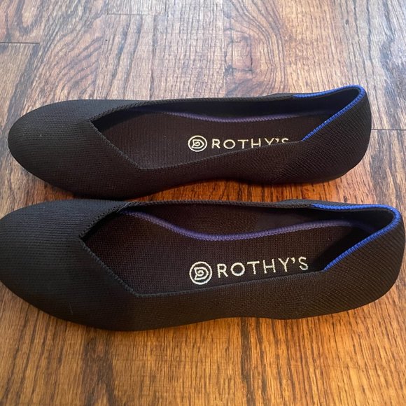 Rothy’s The Flat in Black Solid Size 9 - Picture 4 of 5